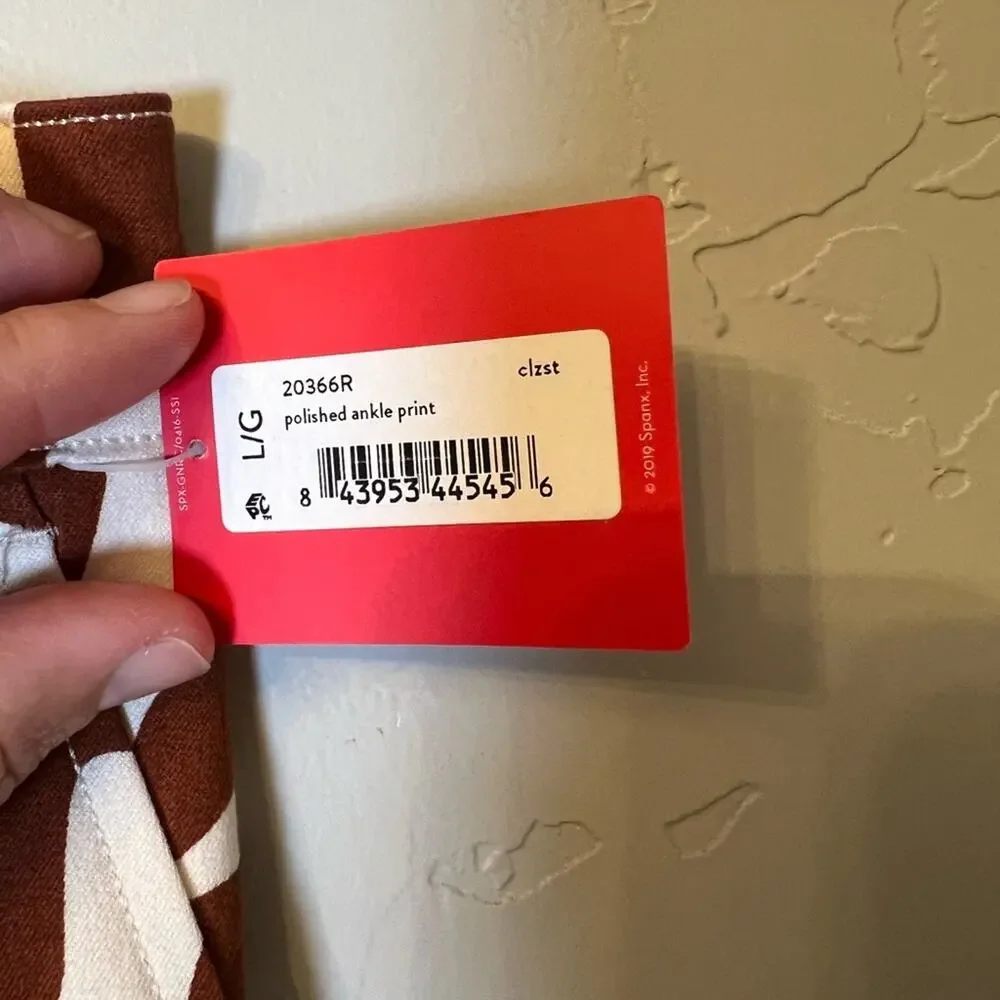 NWT Spanx On-the-Go Printed Ankle Slim Straight Pant - Picture 7 of 10